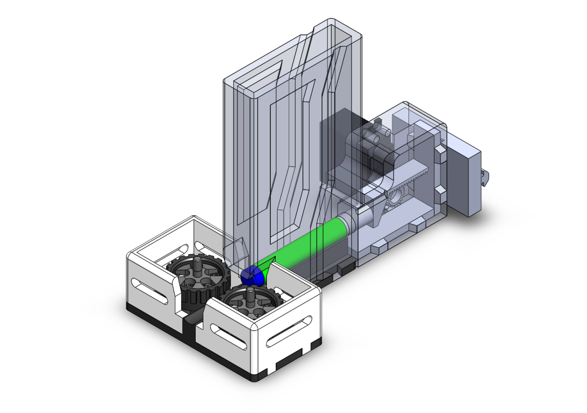 CAD of dart launcher.